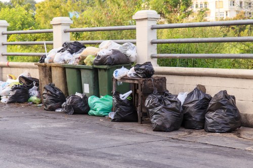 Construction project utilizing sustainable waste management practices