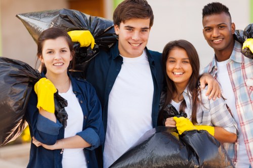Recycling processes and sorting materials in Forest Gate