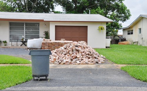 Eco-friendly waste disposal methods at a construction site