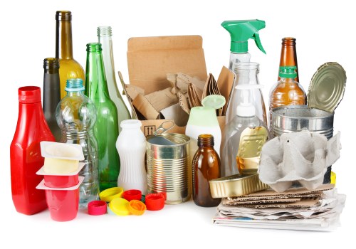 Sorting various types of demolition waste